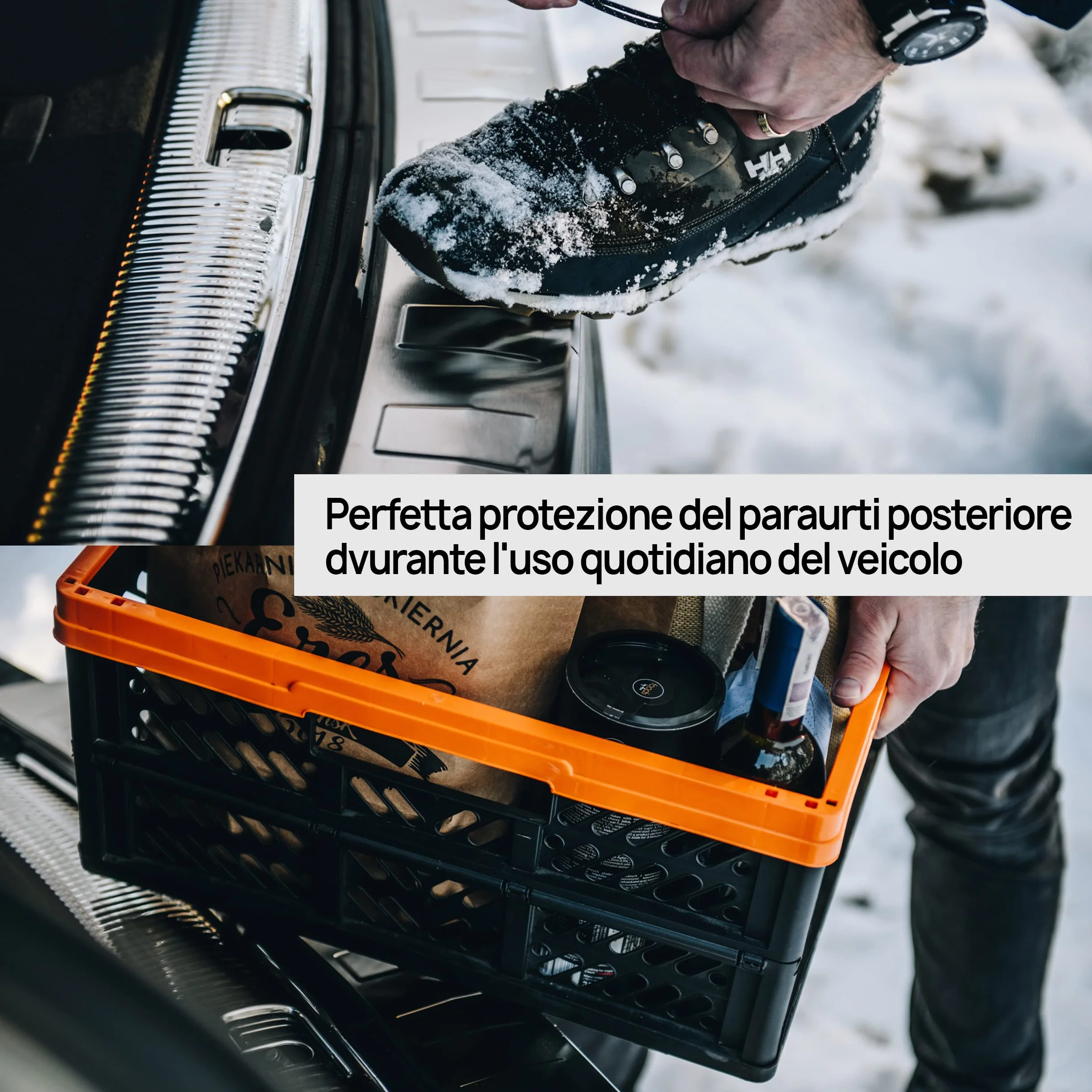 CHROMEMASTER | Protezione paraurti Posteriore | Compatibile con Citroen Jumpy 2016- L1 XS, L2 M; Polyurethane, nero opaco; Protezione paraurti protegge la vernice del paraurti dai graffi ed i danni