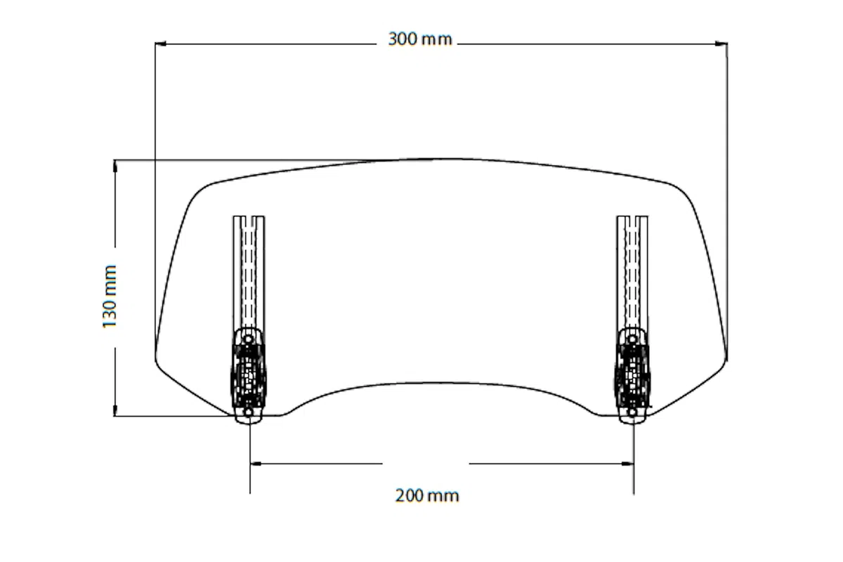 Puig 20763W Visiera multiregolabile con viti con sistema di fissaggio a viti e clip-on, realizzata in materiale resistente da 3 mm per regolazione aerodinamica, Trasparente