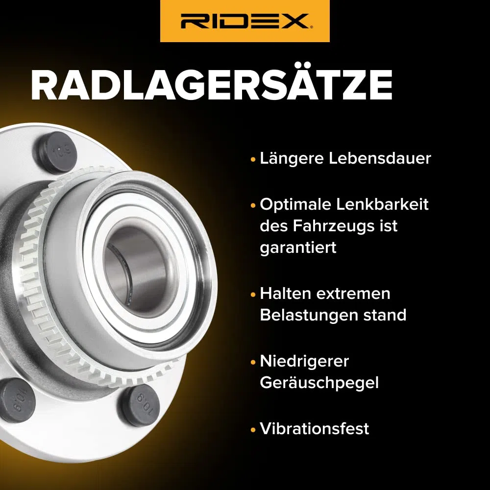 RIDEX 654W0528 Kit cuscinetto ruota Anteriore bilaterale con sensore ABS integrato Compatibilità con FIAT Freemont 345