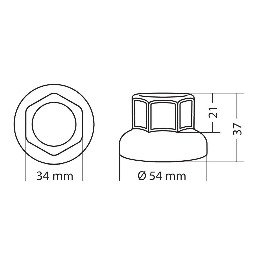 LAMPA 97972 Serie/Kit Calotta Dado fissaruota cromo
