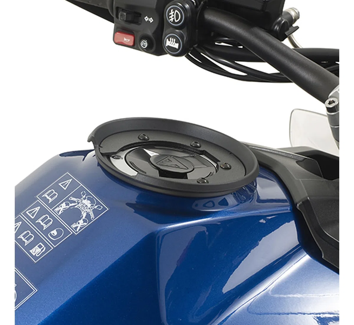 MOTOTOPGUN givi borsa xs319y serbatoio tanklock nero 3 lt + attacco compatibile con triumph tiger 900 2020 2021 2022 2023 xs319y + bf02