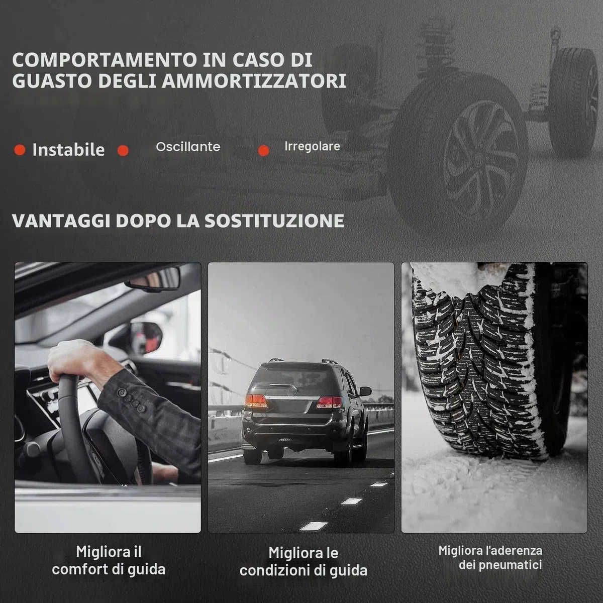 Frankberg 2x Ammortizzatori per sospensioni Ammortizzatori per telaio Posteriore sinistro destro 382mm Pressione del gas Compatibile con 169 Furgone/Compatto 169 Replace# 23977,50703895