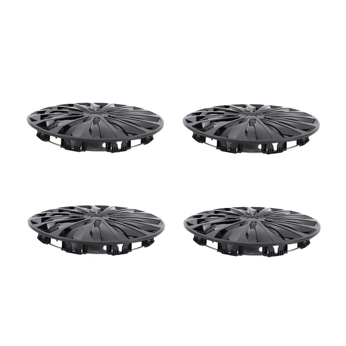 aqxreight Copricerchi da 15 Pollici Coprimozzi ABS per Ruote in Acciaio, vestibilità Universale, Antigraffio e Aggiornamento Elegante per Auto, Camion e SUV Set di 4 Coprimozzi R15 Neri (BLACK)