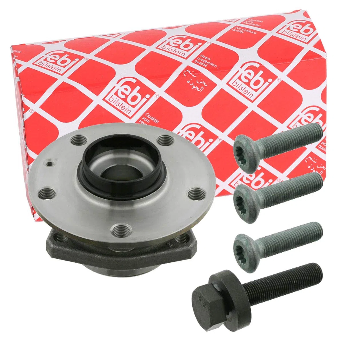 febi bilstein 27342 kit cuscinetto ruota con mozzo ruota e anello ad impulsi ABS, 1 unità