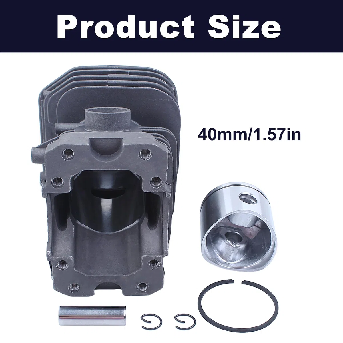 Kit Guarnizioni Cuscinetto Manovella Pistone Cilindro 40Mm, Per Motosega Per Husqvarna 136 137 141 142, 530069941, 530 06 99 41, 530 02 97 94, 503920801, 530056363, 503161602, 503161602