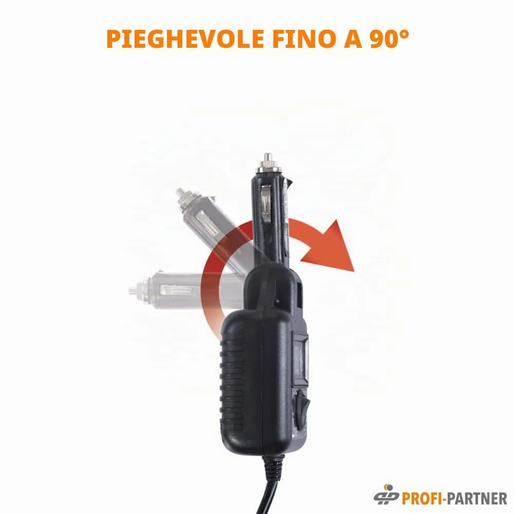 Kit di avviamento auto per accendisigari, connessioni 12 Volt, cavo da 6 m, con display, facile da usare, soluzione salvaspazio, auto, batteria di avviamento, aiuto in caso di guasto