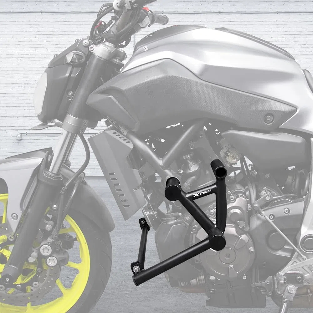 Xitomer Crash Cage Stunt Engine Guard compatibile con FZ-07 MT-07 2014-2024 FZ07 MT07 Drift Street Engine Guard Crash Bar Race Rail