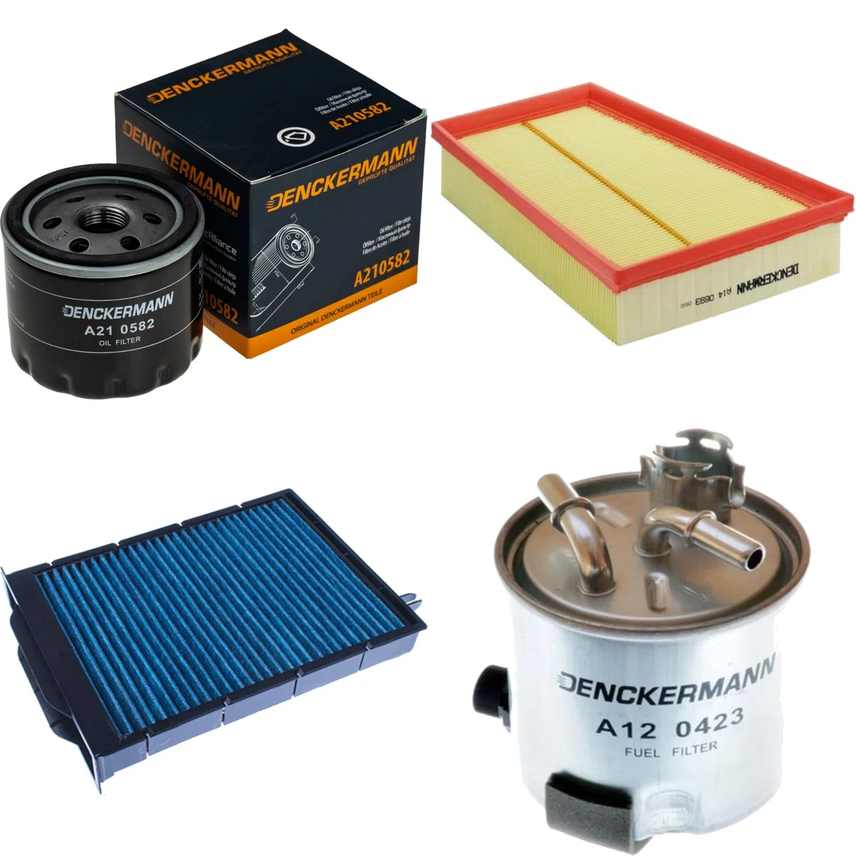 Il kit di ispezione contiene filtro olio, filtro aria, filtro abitacolo, filtro carburante per Megane II Kombi KM0/1_ 1.5 dCi BM0/1_ CM0/1_ EM0/1_ LM0/1_ KM_