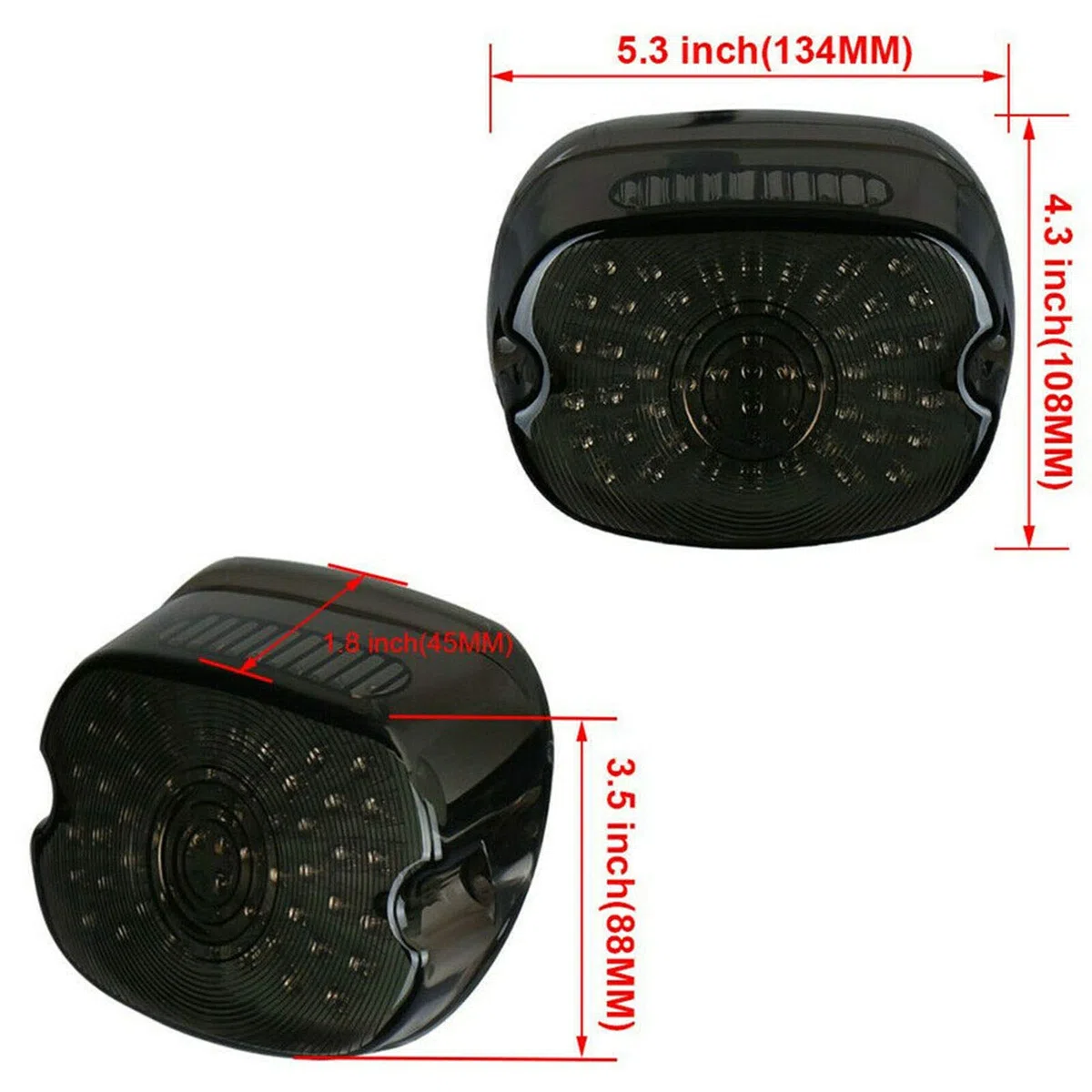 Baceyong Luce di frenata posteriore a LED a basso profilo compatibile con Harley Dyna Road King glide universale LED Electra LED