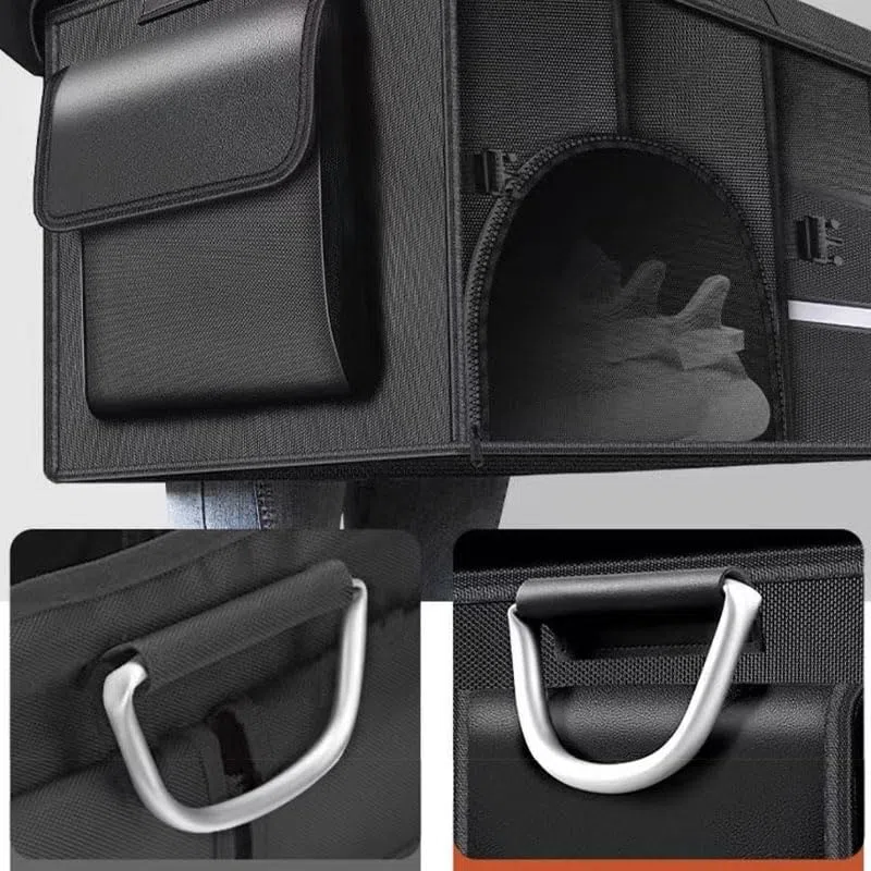 Organizer Bagagliaio Auto per Renault Zoe 2019-2024, Organizer Auto Pieghevole Tessuto Oxford Impermeabile Organizzatore Bagagliaio,72L