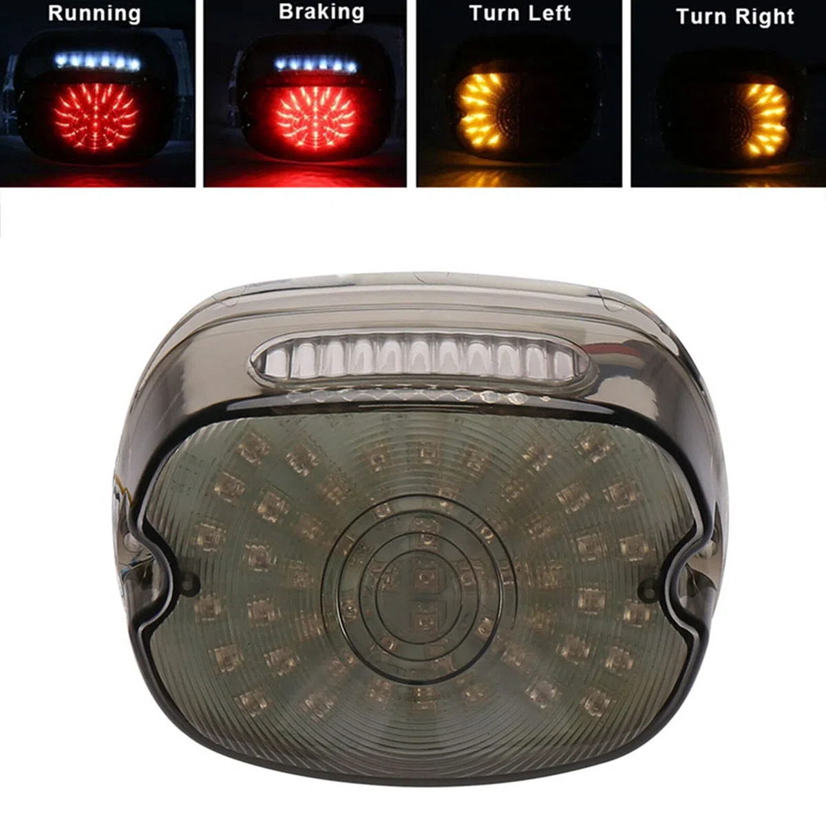 Baceyong Luce di frenata posteriore a LED a basso profilo compatibile con Harley Dyna Road King glide universale LED Electra LED
