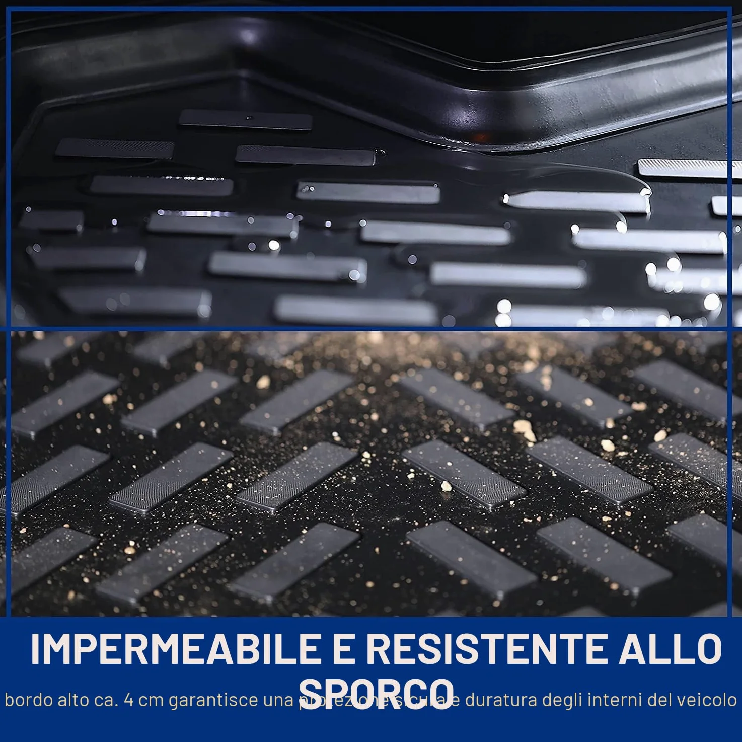 ELMASLINE 3D Tappetini Gomma e Vasca Baule per Hyundai Tucson III 2015-11/2021 (terza generazione TL/TLE) | Tappetini Auto | Vasca per il bagagliaio | Accessori auto