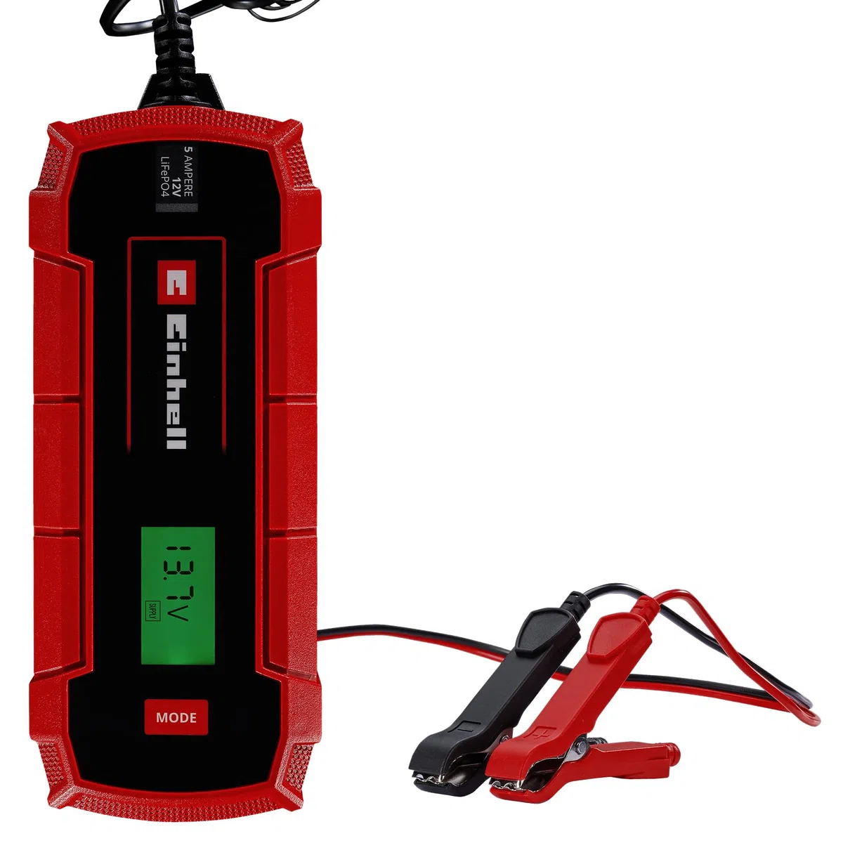 Einhell Caricabatterie CE-BC 5M LiFePO4 (caricabatterie intelligente da 12 V con controllo a microprocessore per diversi tipi di batterie, max. 5 A corrente di carica)