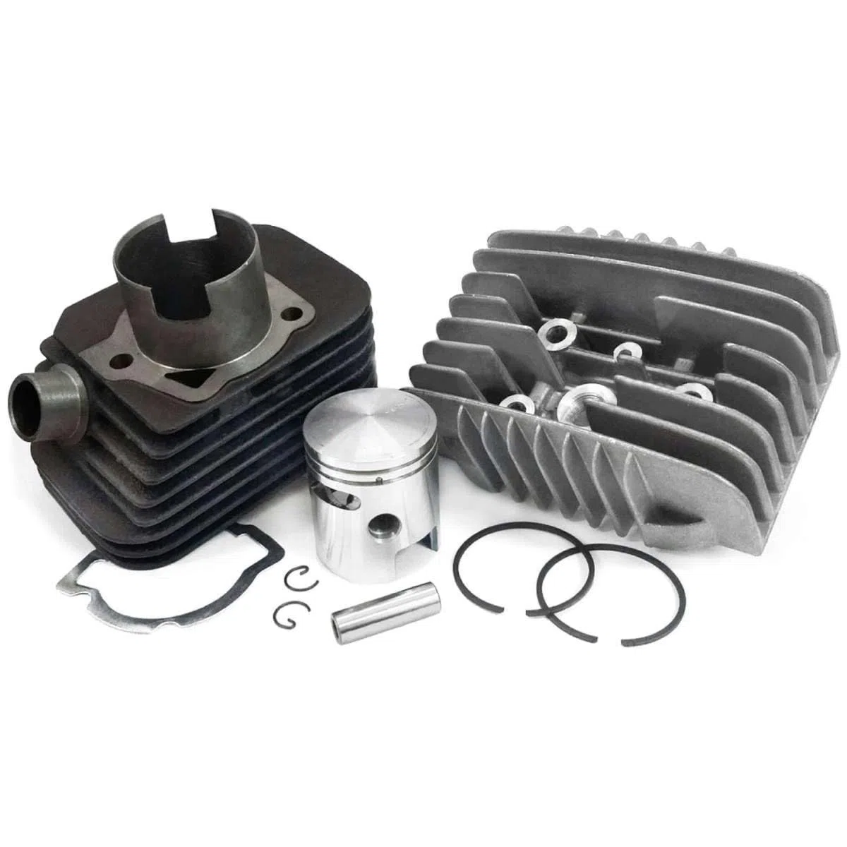 Gruppo Termico Testata Cilindro Pistone D. 43 Compatibile con Piaggio SI 50 Bravo Boxer Grillo Boss Spinotto 10-65 cc