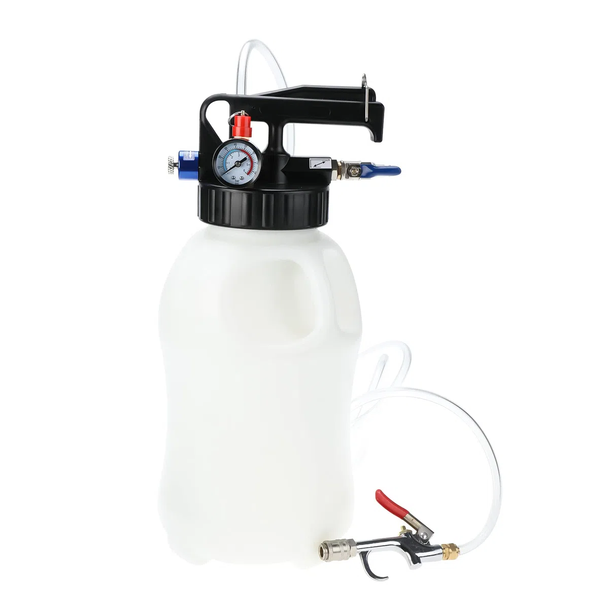 FreeTec Pompa Olio Cambio Automatico, 6L Pompa di Estrazione e Riempimento per Olio Cambio, Attrezzo Pompa Olio ATF Cambio con 13 pezzi Adattatore per Auto Camion
