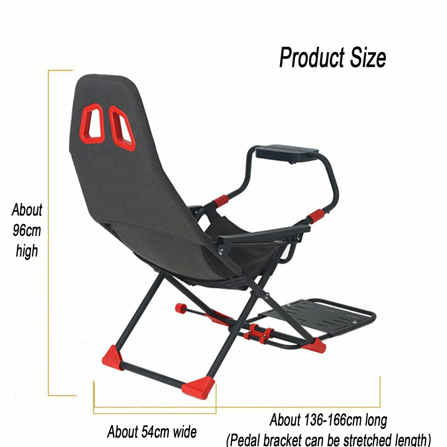 Simulatore di Volante da Corsa con Supporto per Volante Regolabile e Sedile ergonomico per Xbox One, PC - Design Pieghevole
