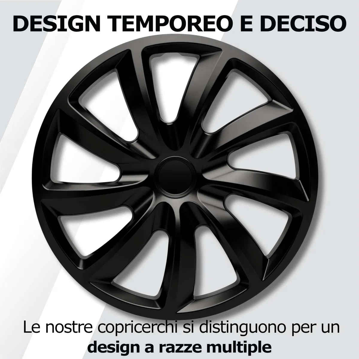 Copricerchioni 16 Pollici Neri – Set di 4 Coppe Ruota Universali per Cerchioni in Acciaio | Kuglo