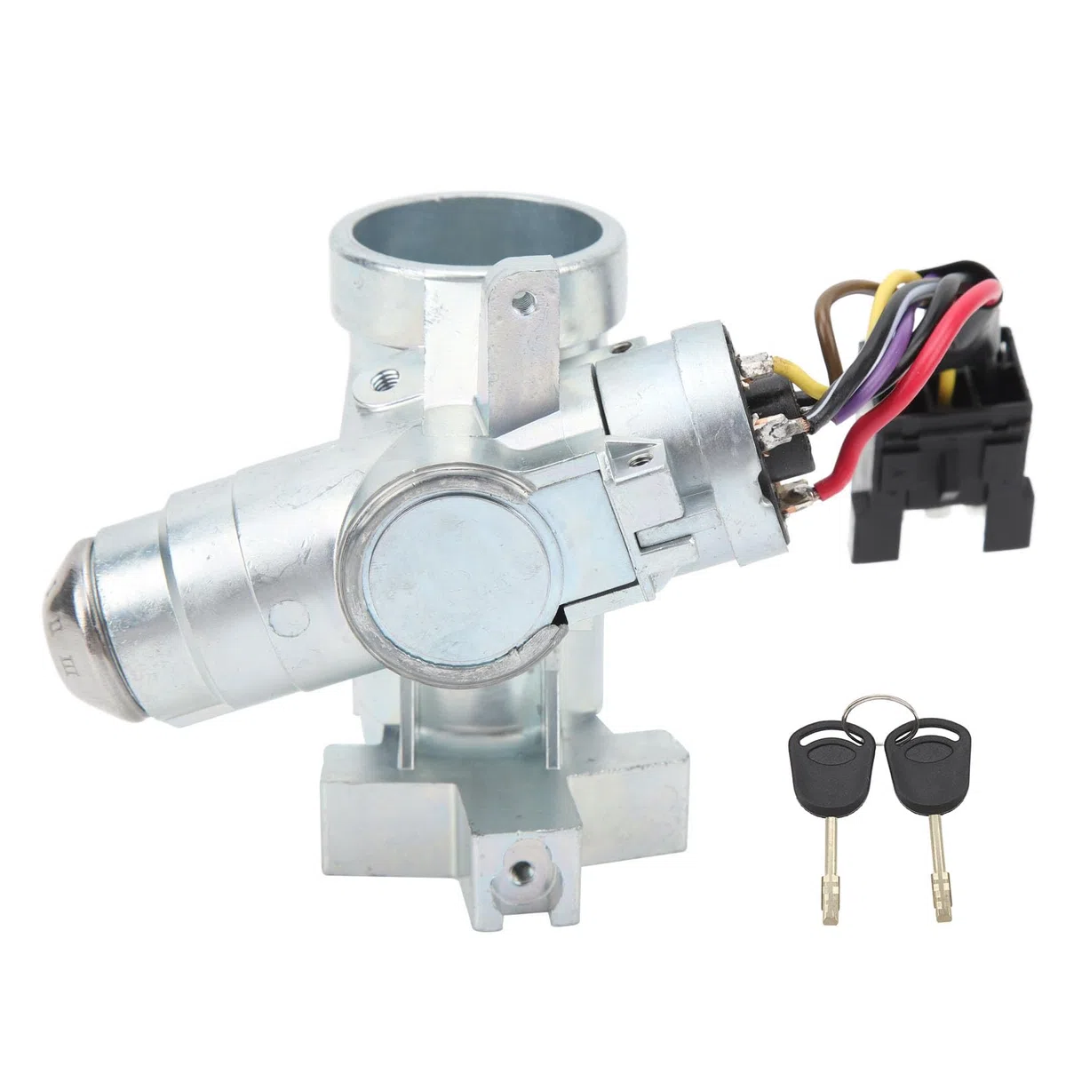 Alloggiamento Blocco Accensione Sterzo 1053774 Interruttore di Accensione con 2 Chiavi per TRANSIT MK3 MK4 MK5
