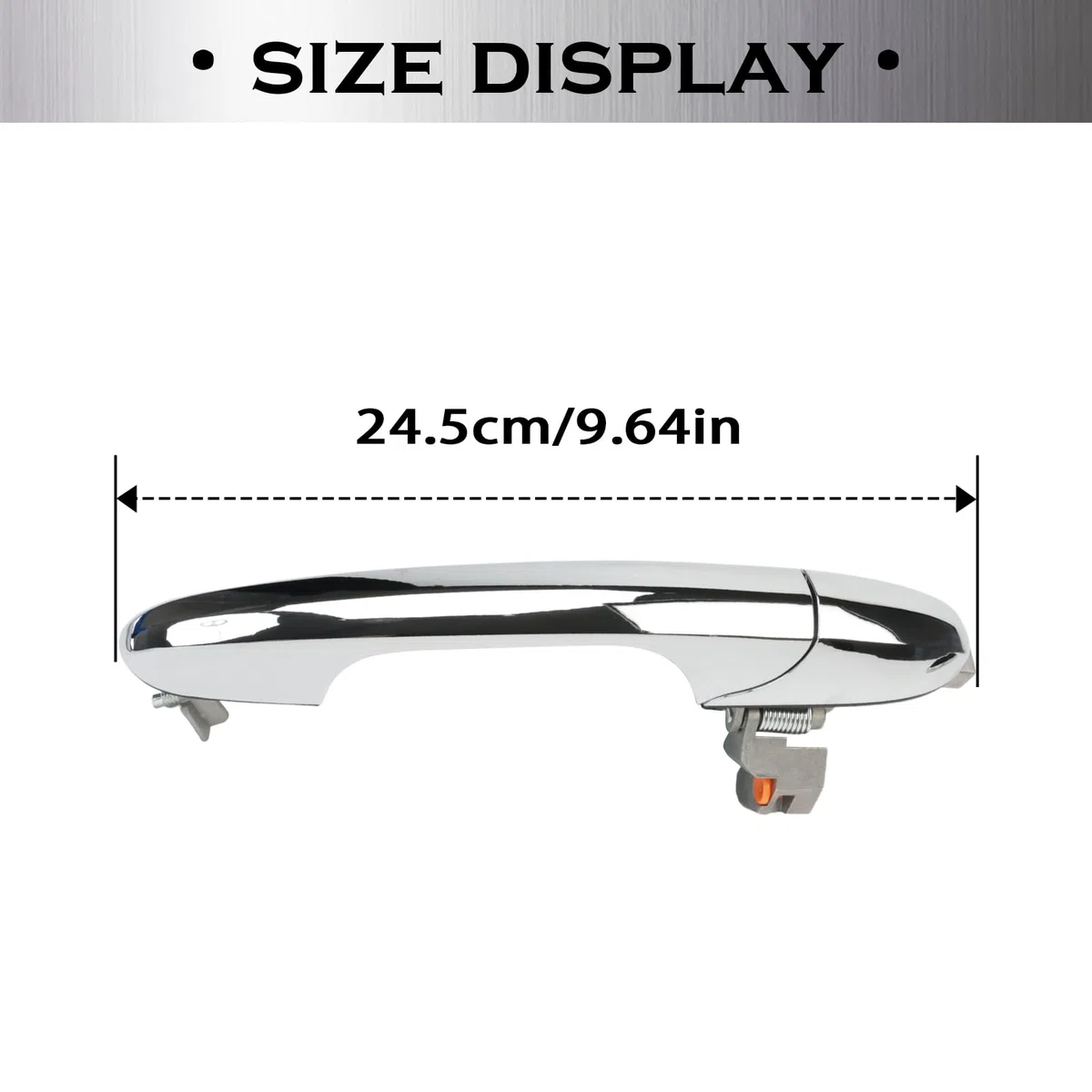 KASturbo Maniglia per porta esterna cromata fuorigioco destro e lato passeggero sinistro, adatta per Fiat 500 2007-2020, Abarth 500 2008-2020 Sostituire 735485876 735485875