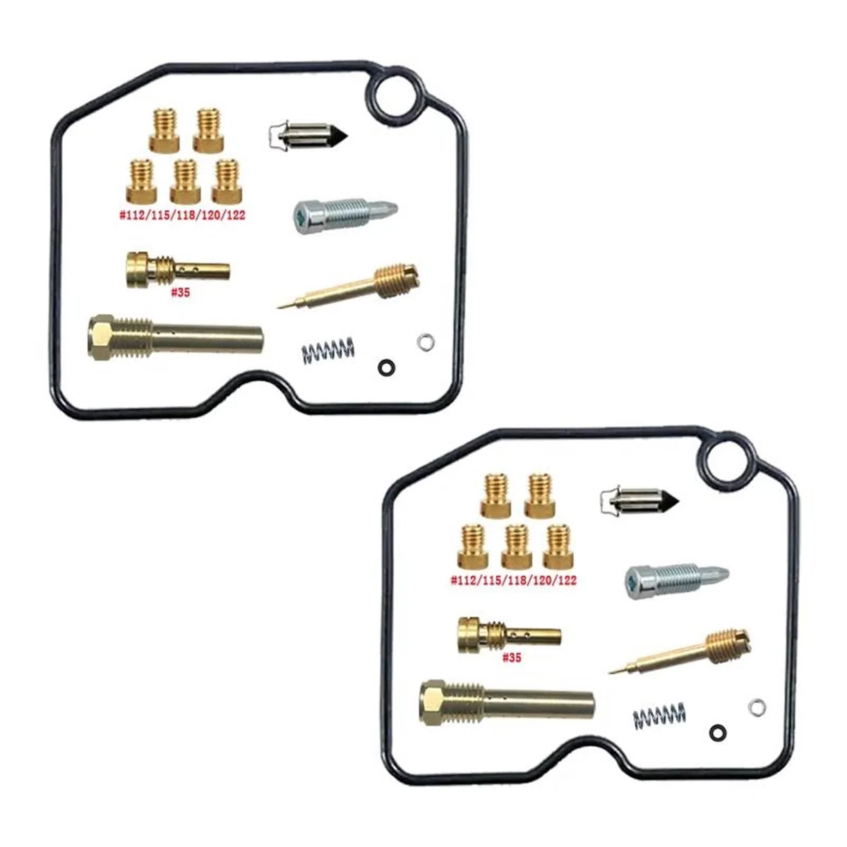 Revisione Riparazione Kit Di Riparazione Carburatore Per Moto Per Kawasaki W650 BJ650 1999-2006, Parti Ricambio Per La Ricostruzione Del Motore W BJ 650 Carburatore Ricostruzione Kit(SET 1)