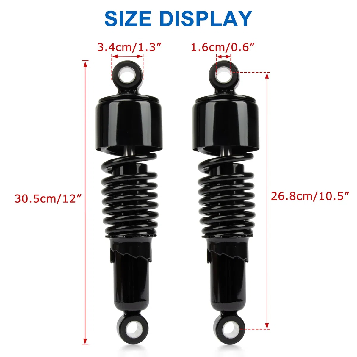 PSLER Kit sospensione posteriore Ammortizzatore posteriore Kit di abbassamento ammortizzatori posteriori Precarico regolabile 10,5 '' per Sportster XL 883 1200 1988-2023 Touring Street Road Electra