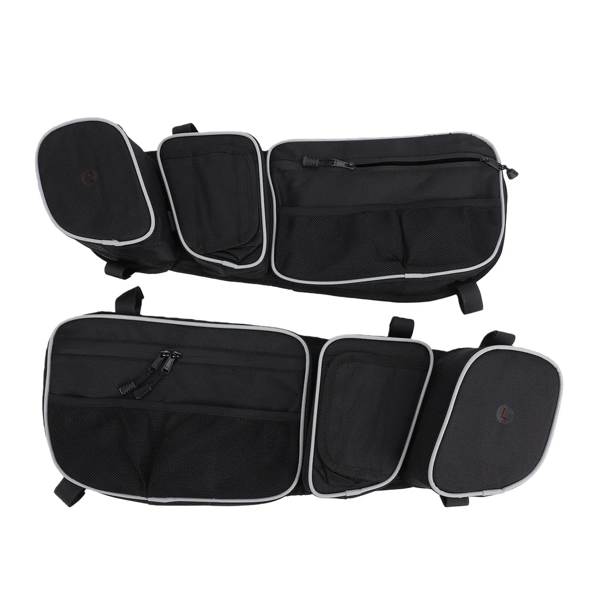 Borse per porta portaoggetti sul lato anteriore 2 pezzi Borse organizer impermeabilizzanti di grande capacità di ricambio per Maverick X3 Avventure all'aria aperta in nylon nero