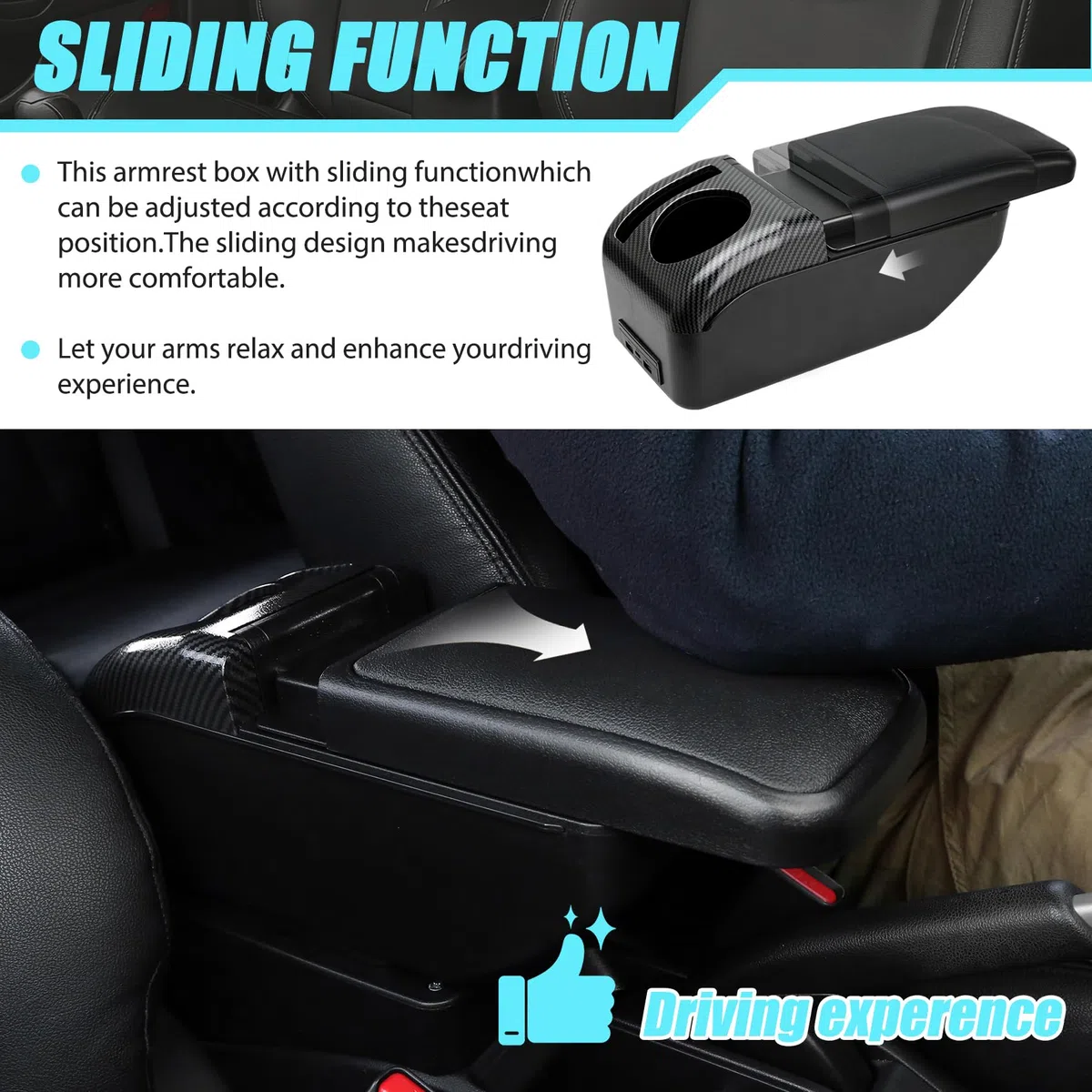 Auto Braccioli Compatible with Renault Captur 2018-2022 Braccioli Poggiabraccio con Vano Portaoggetti Console Centrale Sostituzione (parti)