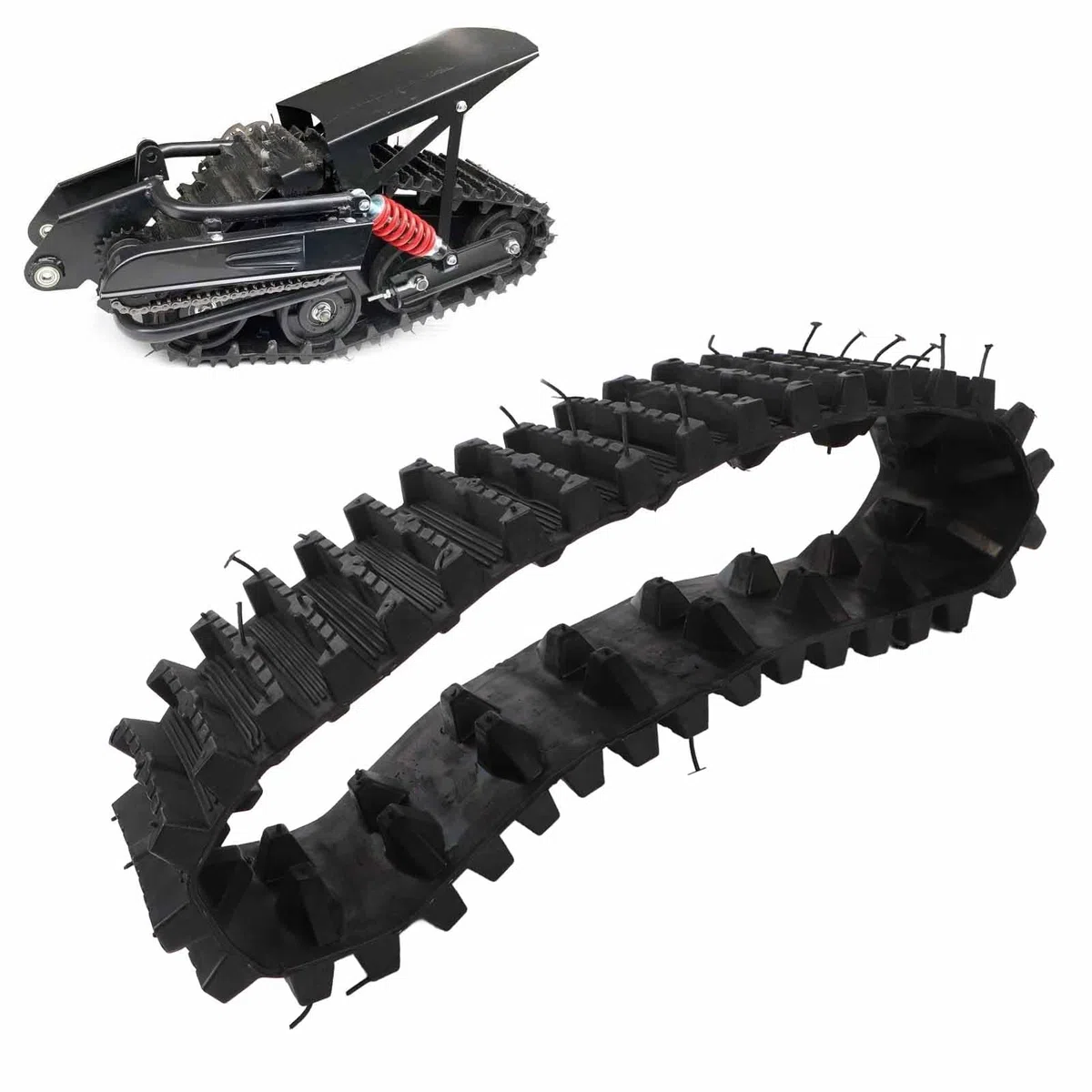 Cingoli in Gomma Pista per Pneumatici con Ruota di Trazione Aumentata per Pista ATV UTV Motoslitta Elettrica Spazzaneve Go Kart