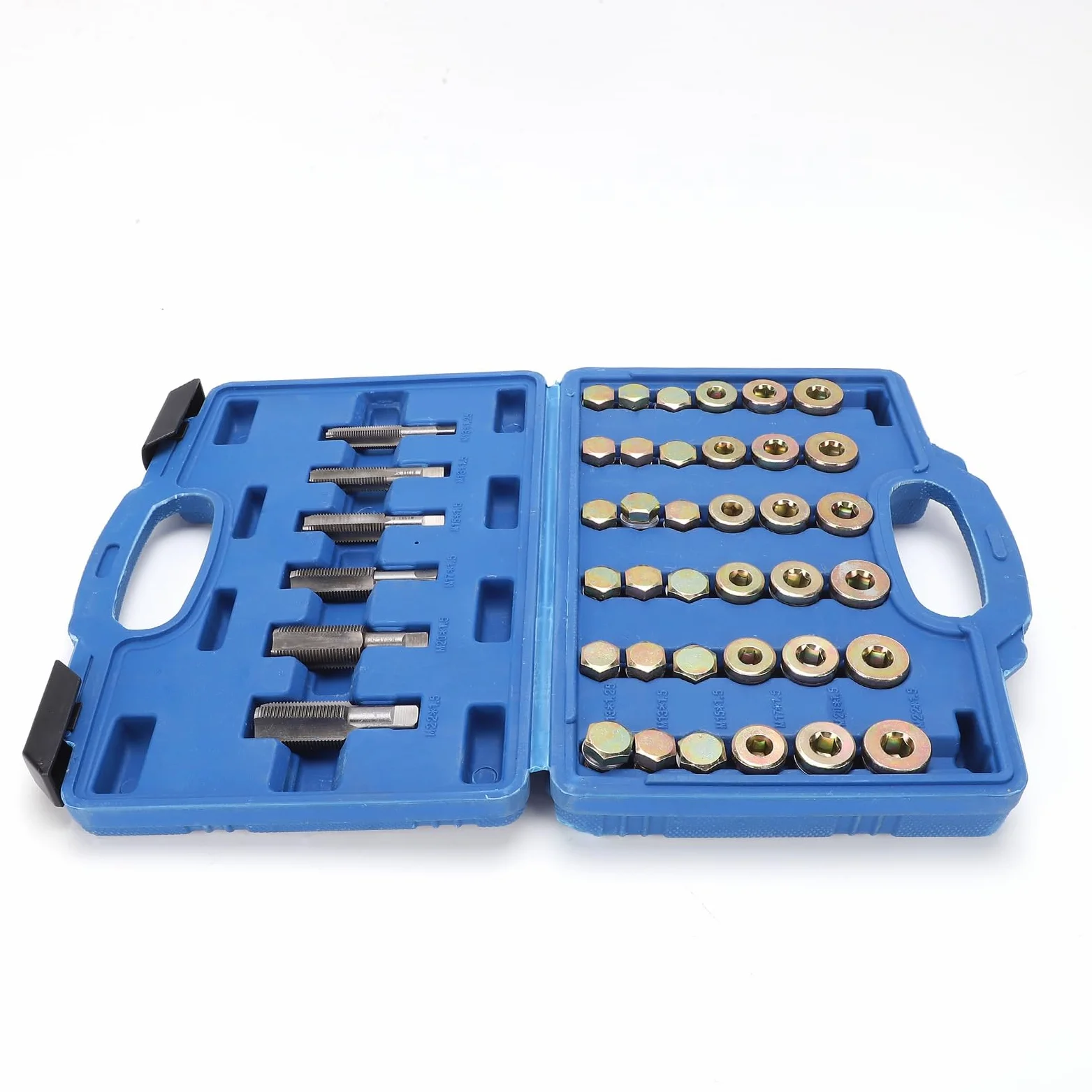 SIXRUN Set di Strumenti di Riparazione del Tappo di Scarico Dell'olio da 114 Pezzi Kit di Riparazione del Filo Automatico in Acciaio Legato Durevole per la Manutenzione Dell'auto (114 pezzi)