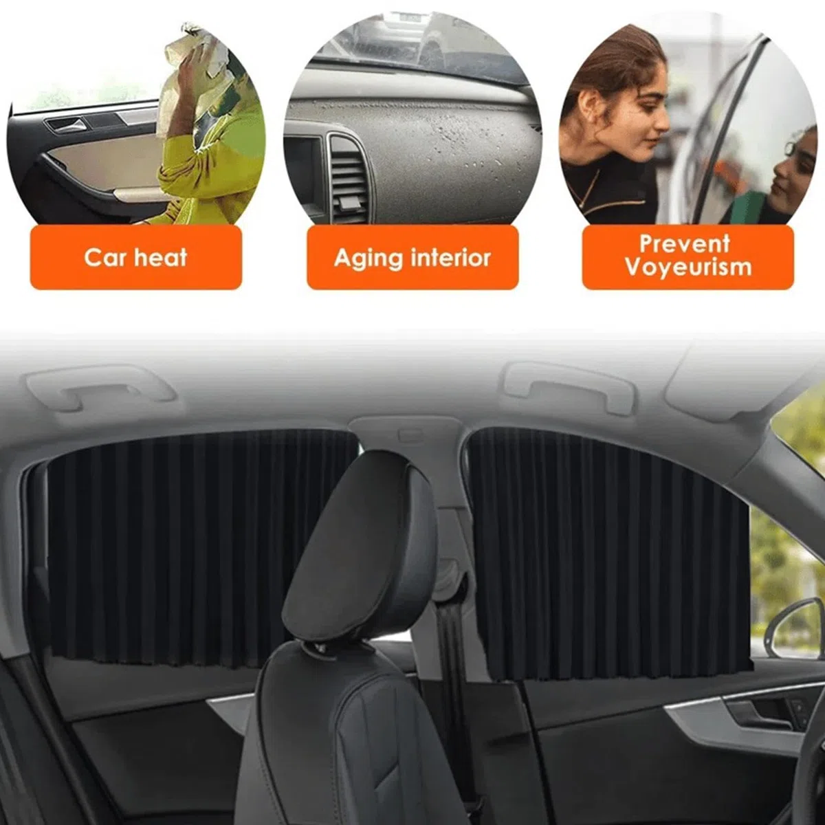 Parasole Per Finestrino Laterale Schermo Oscurante Magnetico Scorrevole | Coprifinestrini Auto Per Viaggio su Strada Outdoor Lunghe Percorrenze Spostamenti Quotidiani Furgoni SUV