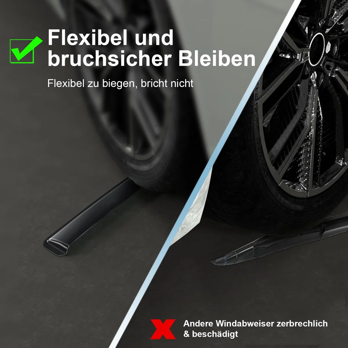 GEARMONSTER Deflettori per finestrini auto per VW Caddy 2005-2018, protezione dalla pioggia, deflettori integrati, deflettore del vento integrato, confezione da 2, nero