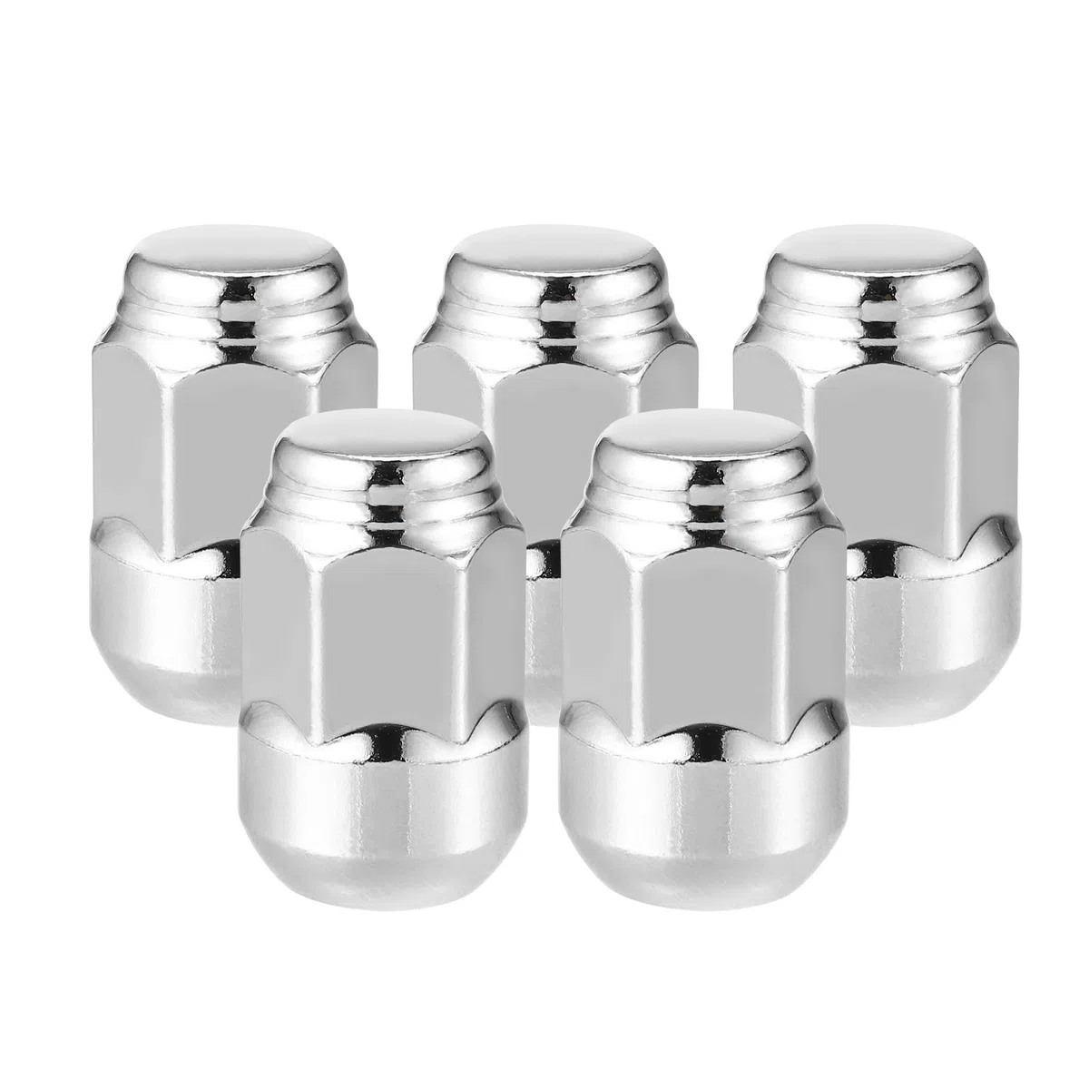 Dadi per Bulloni Ruota Compatibili per Honda CR-V e per Honda Civic, in Acciaio al Carbonio Placcato Cromo Resistente M12x1.5 Colore Argento per Pneumatici 5
