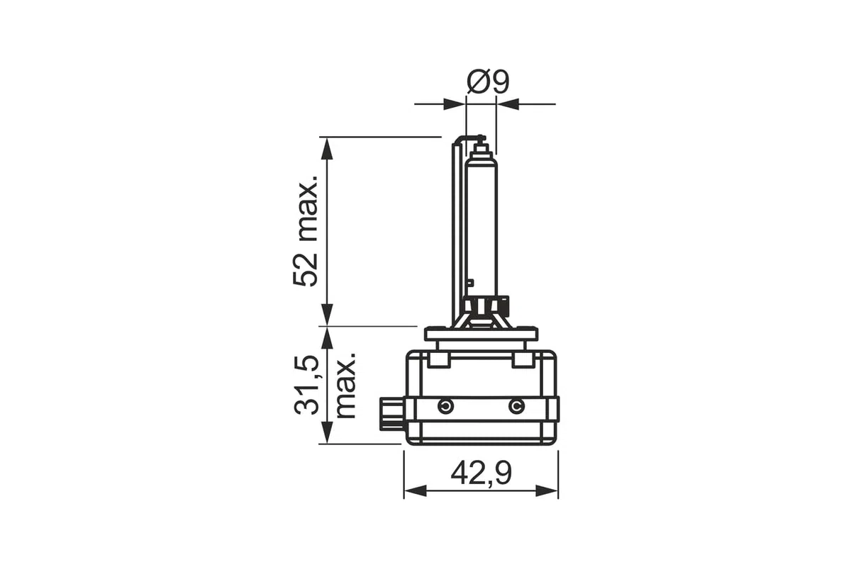 Bosch D1S Xenon HID lampadina faro, 35 W PK32d-2, lampadina x1