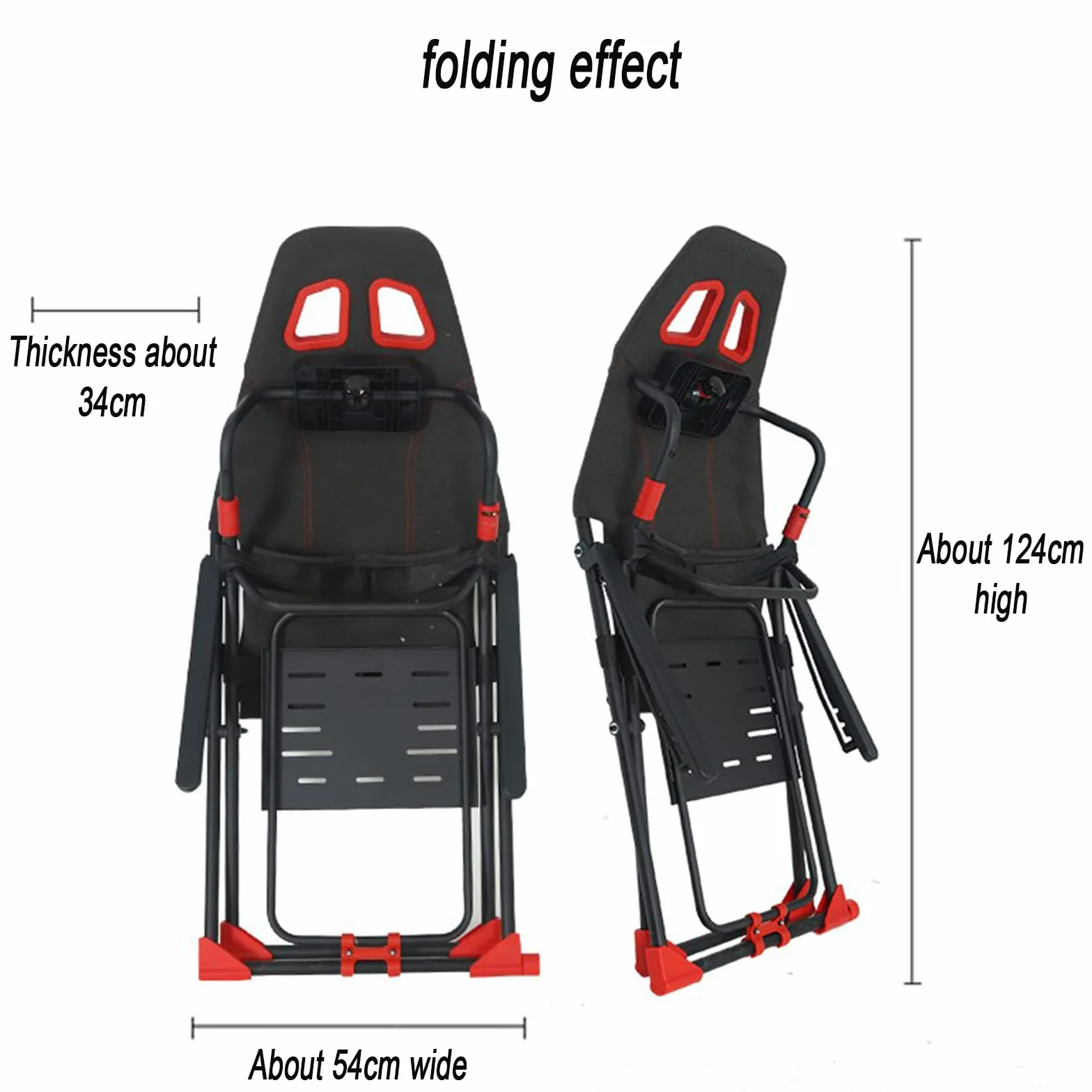 Simulatore di Volante da Corsa con Supporto per Volante Regolabile e Sedile ergonomico per Xbox One, PC - Design Pieghevole