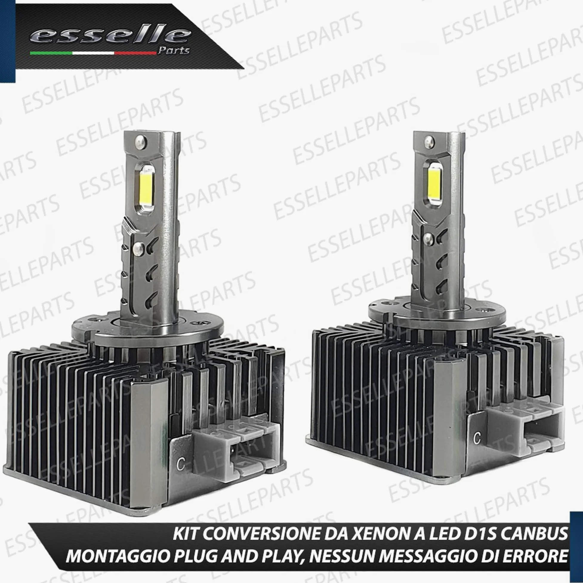 Coppia Lampade D1S LED 12000 Lumen 6000K specifiche per Audi A4 B6 – Conversione da Xenon a LED Plug & Play Canbus – Luce Bianco Ghiaccio Ultra Potente – 35W CSP Alta Luminosità
