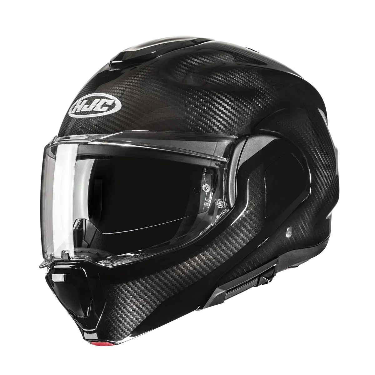 HJC, Casco Moto Modulare F100 CARBON Black, M