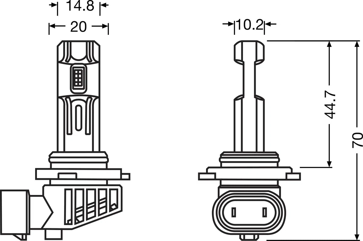 OSRAM LEDriving HL EASY GEN 2 ≜HB3/HIR1/H10/HB4/HIR2, lampadina LED per abbaglianti e anabbaglianti, bianco freddo 6500K, nessun accessorio necessario, solo per uso fuoristrada - non omologata ECE