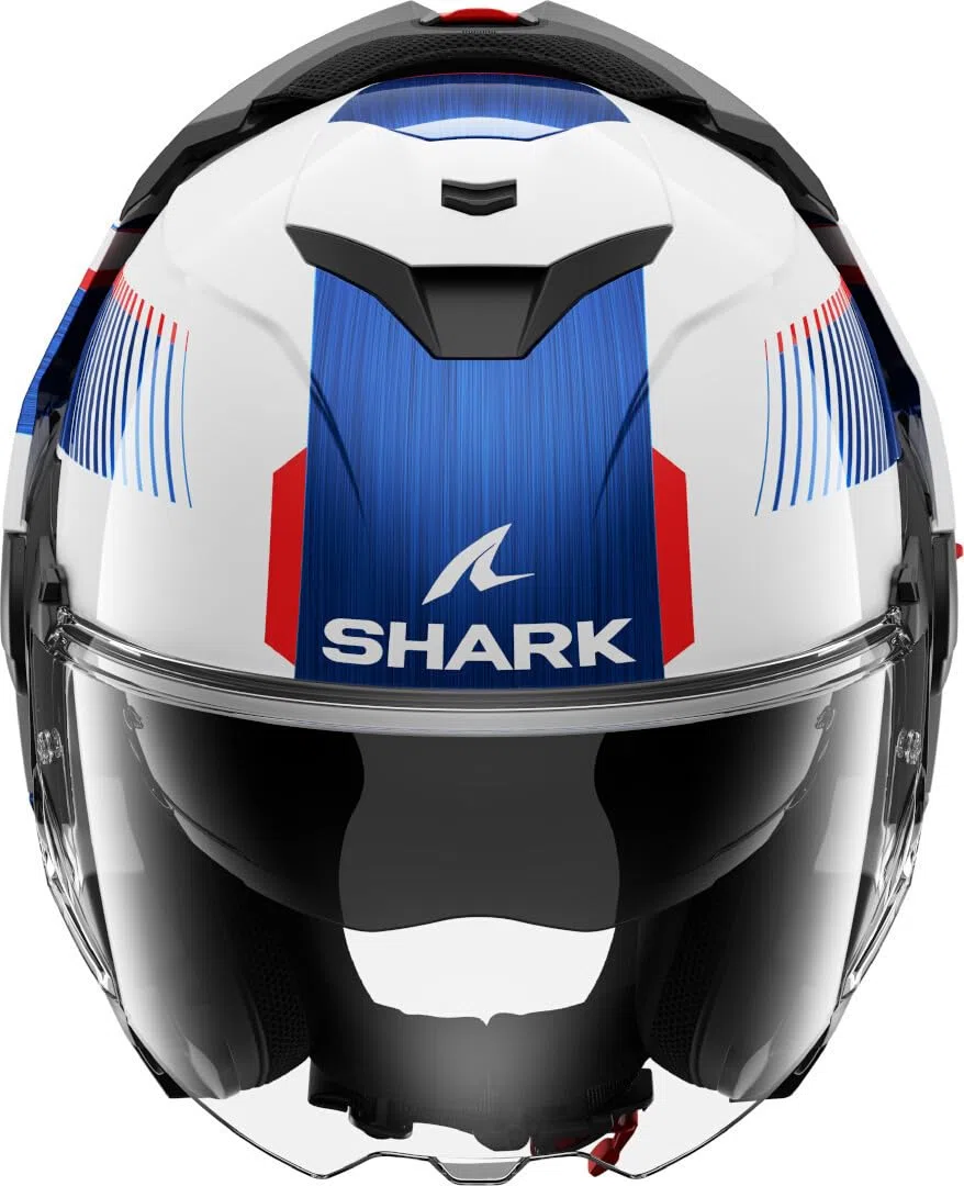 SHARK, Casco Moto Modulare OXO SIKTER White Chrome Blue WUB