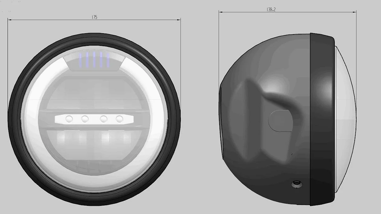 Puig 1944N fari LED per motociclette con alta potenza luminosa e design efficiente per migliorare visibilità e sicurezza, Nero