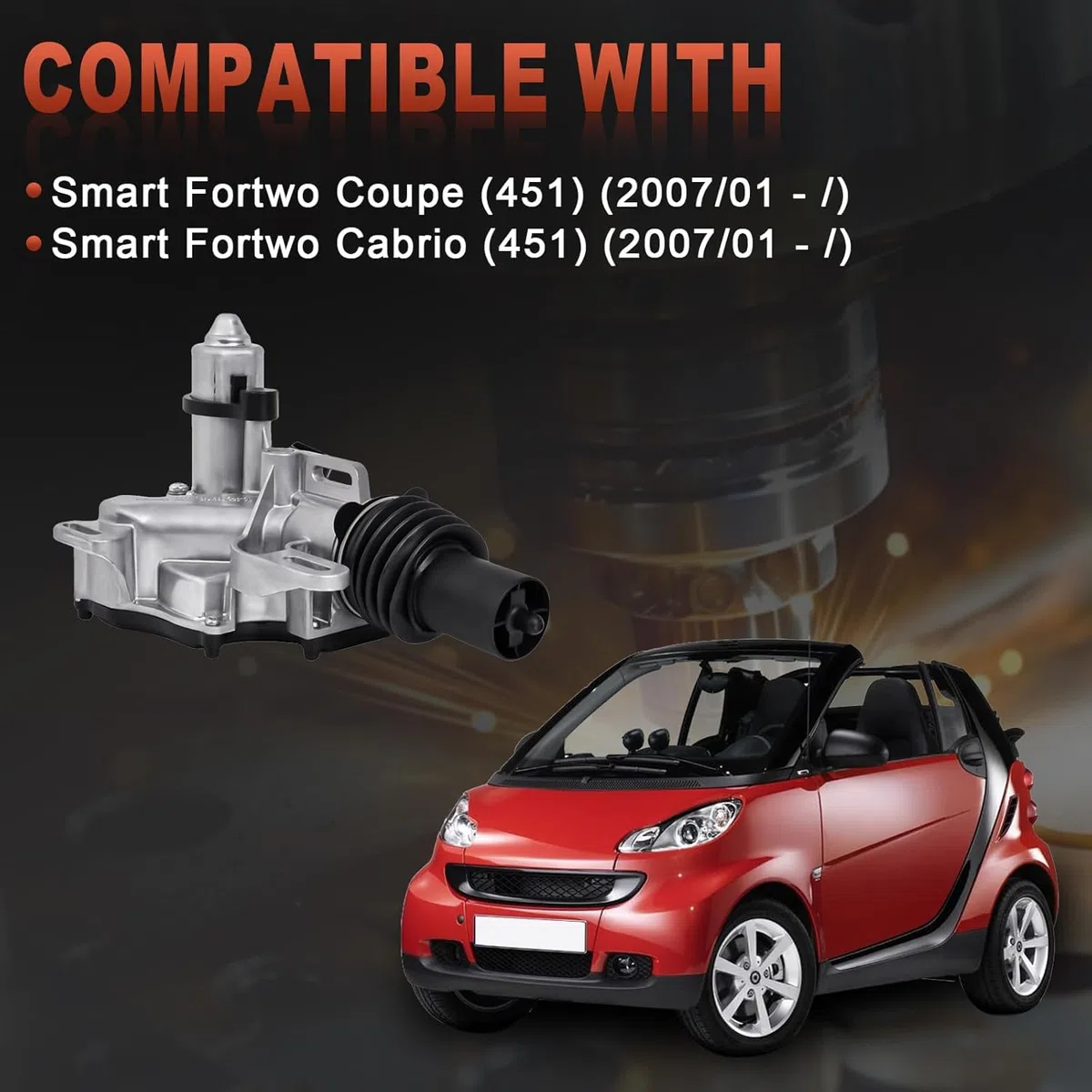 Attuatore cilindro secondario frizione adatto per Smart Fortwo II Coupe Cabrio 451 0.8 1.0, accessori auto codice 4512500062 3981000066