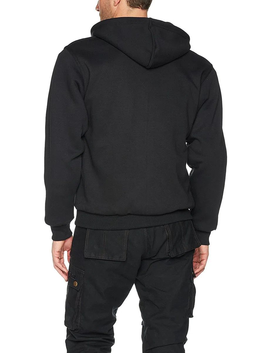 Bikers Gear The Crossfire Black Kevlar Motorcycle Hoodie Jacket CE Protection Black