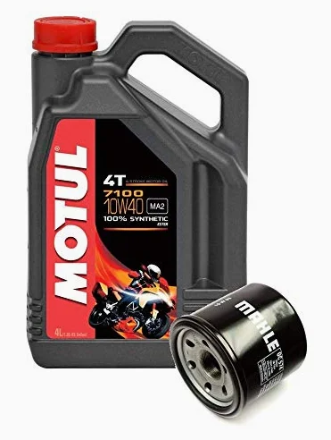 Motul Servizio Cambio Olio Moto Duo 7100 4T 10W-40 Sintetico 4 Litri + Filtro Olio OC574