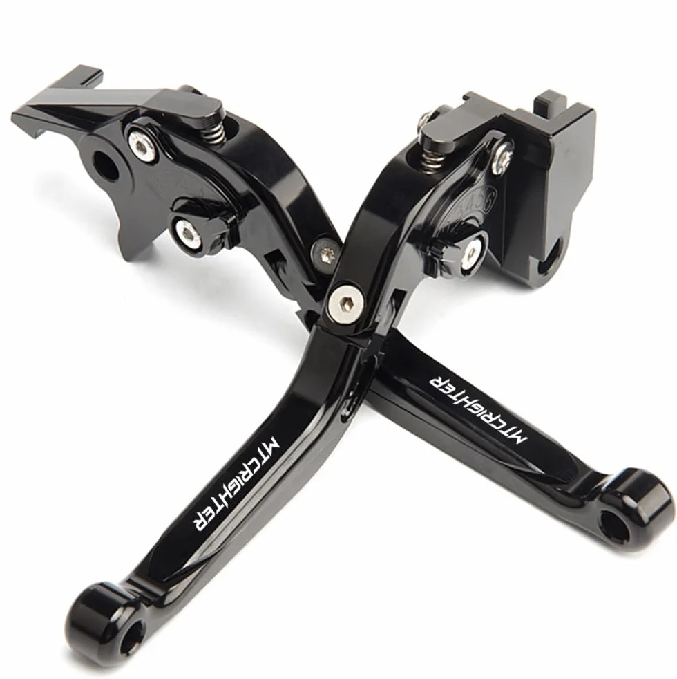 Per YAMAHA MT-03 660 660cc 2006-2014 Leva freno pieghevole retrattile Leva frizione, in lega di alluminio CNC (Black)