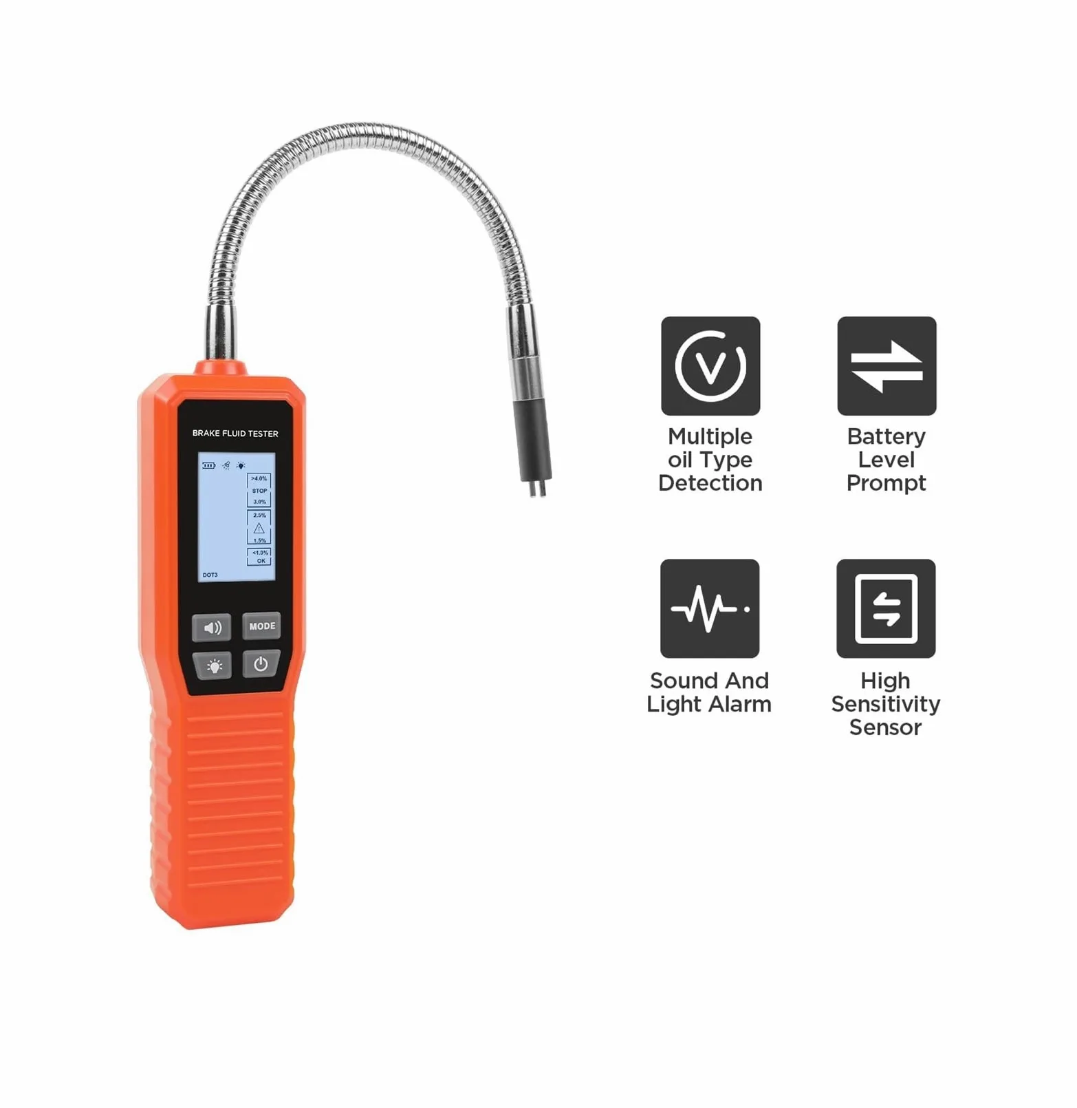 Tester per liquido freni, Tester Del Liquido Dei Freni, Test 'olio Dei Freni, Strumento Di Ispezione Del Motore Automobilistico Digitale Multifunzionale