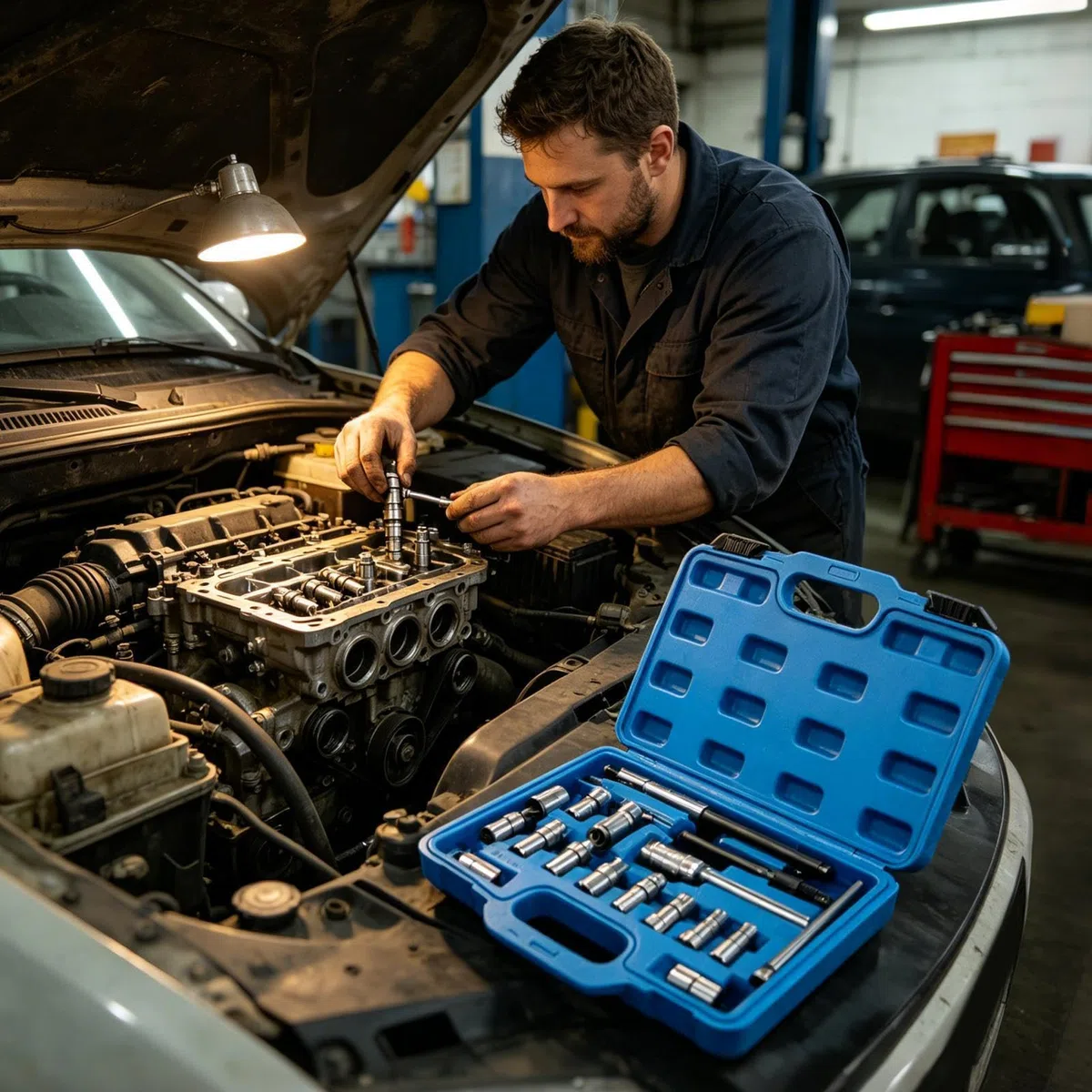 Fresa Manuale Per Sedi Iniettori Alesatore Per Intensivo In Officina | Set di Alesatori per Iniettori Adatto alla maggior parte dei motori, officine e veicoli automotive da officina