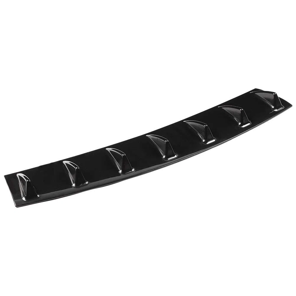 Spoiler Paraurti Posteriore, Universale Auto Paraurti Posteriore Telaio Shark Fin Spoiler Ala Labbro Diffusore, Nero Brillante(large)
