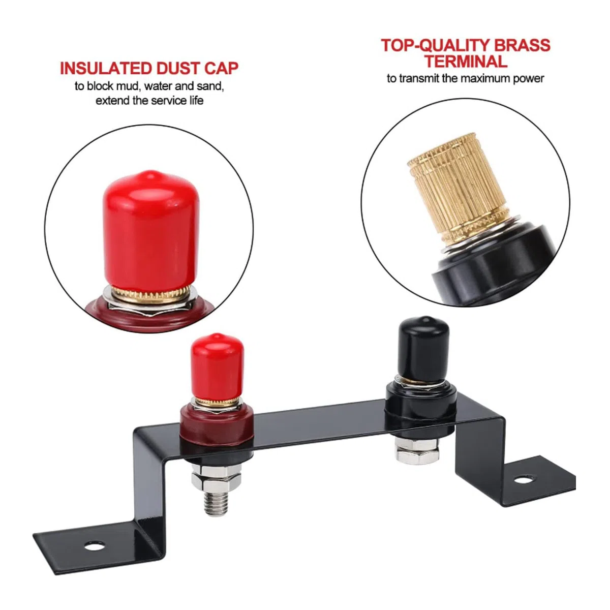 Tbest Kit di Ricollocamento Batteria 4AWG 1,2M, Morsetto di Avviamento Batteria a Distanza, Custodia Antiurto per UTV ATV Auto Rimorchio Trattore Barca