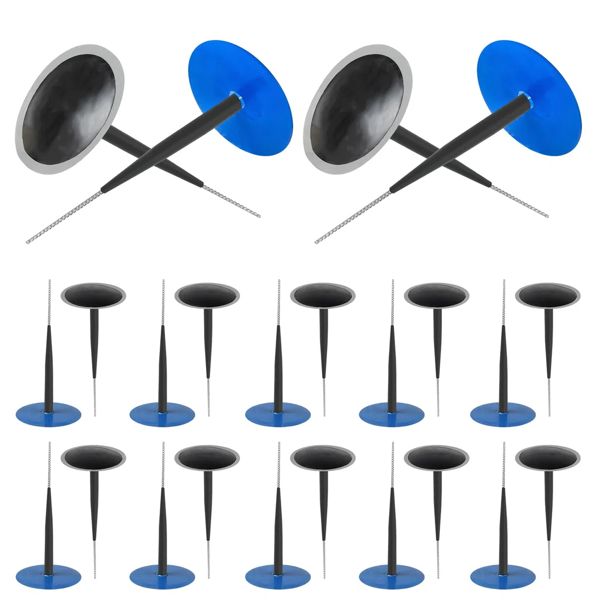 EXLECO Kit Riparazione Gomme, 24 PCS(6 x 51mm) Toppa per Tappo per Pneumatici, Kit Foratura Tappi Ripara, Patch di Riparazione Pneumatici, Tubeless Universale Ripara Gomme per Auto, Moto, Biciclette