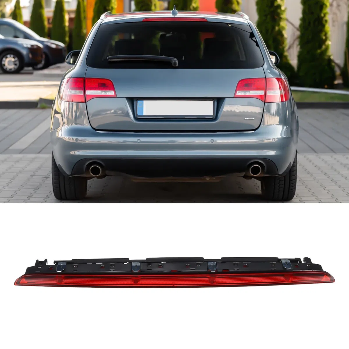 Terza luce freno posteriore High Level luce freno ricambio per 2005-2011 A6 Avant 4F5 S6 C6 4F9945097 923-271 (rosso)