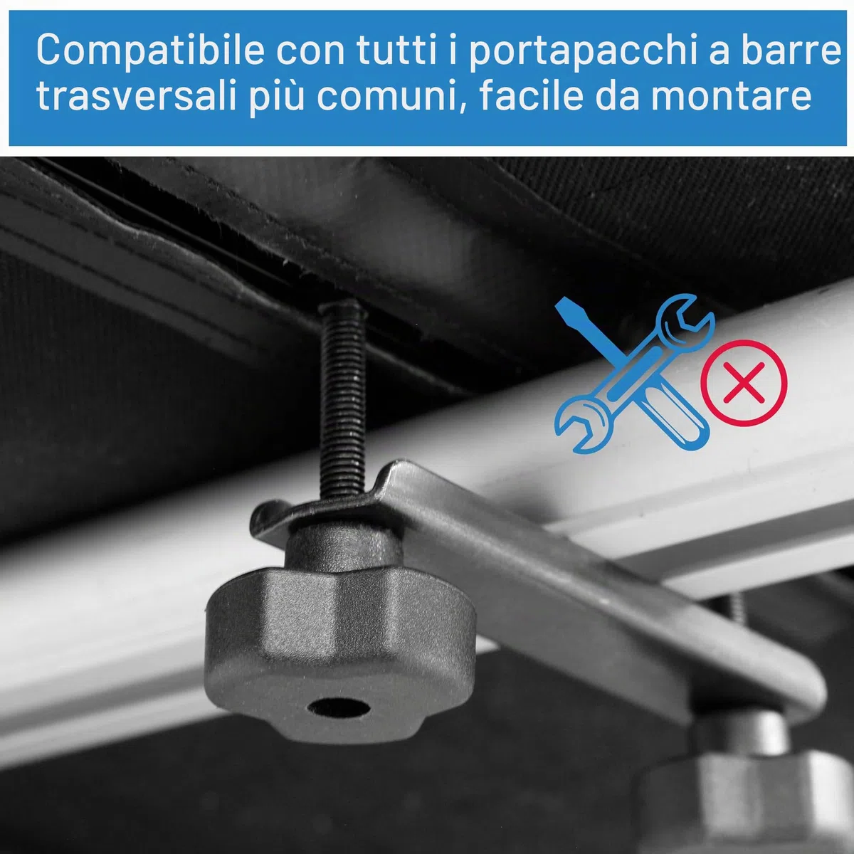 Fischer, box da tetto pieghevole, altamente stabile, idrorepellente, 270 l, con custodia, 126000